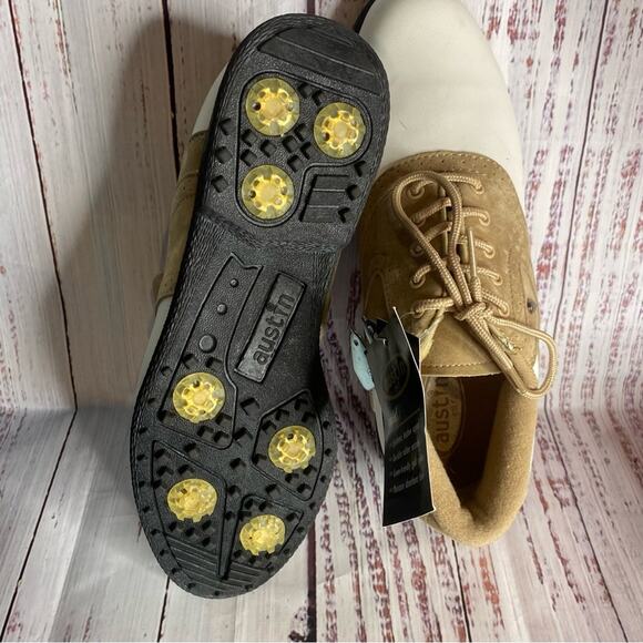 Austin White and Tan Golf Shoes NWT - Picture 2 of 8